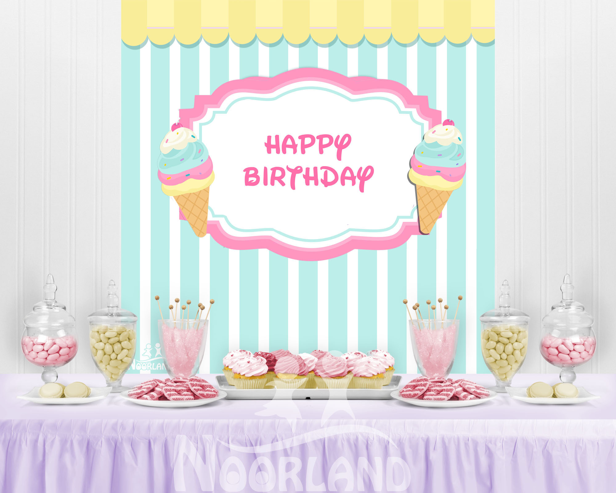 Ice-cream- Backdrop Banner - NoorLand